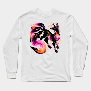 Lesbian Flag Fox Long Sleeve T-Shirt